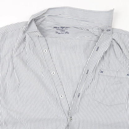 Mens UK Size L NEXT Blue  Button-Up Short Sleeve Casual Shirt