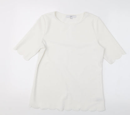Womens UK Size 6 NEXT White Basic Blouse
