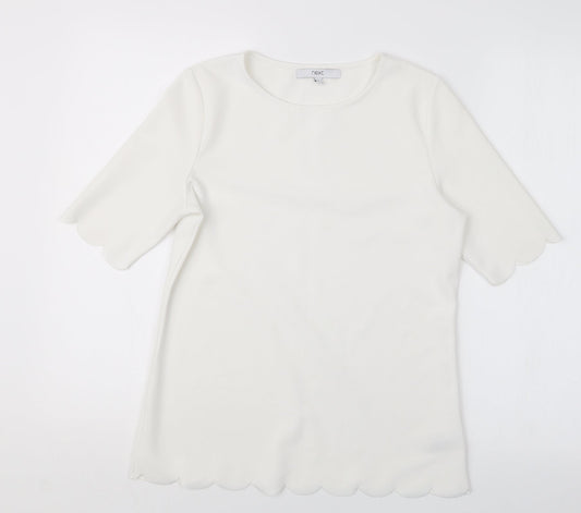 Womens UK Size 6 NEXT White Basic Blouse