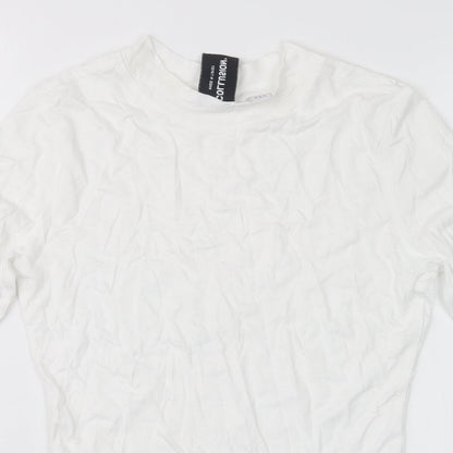 Womens UK Size 8 COLLUSION White Basic T-Shirt