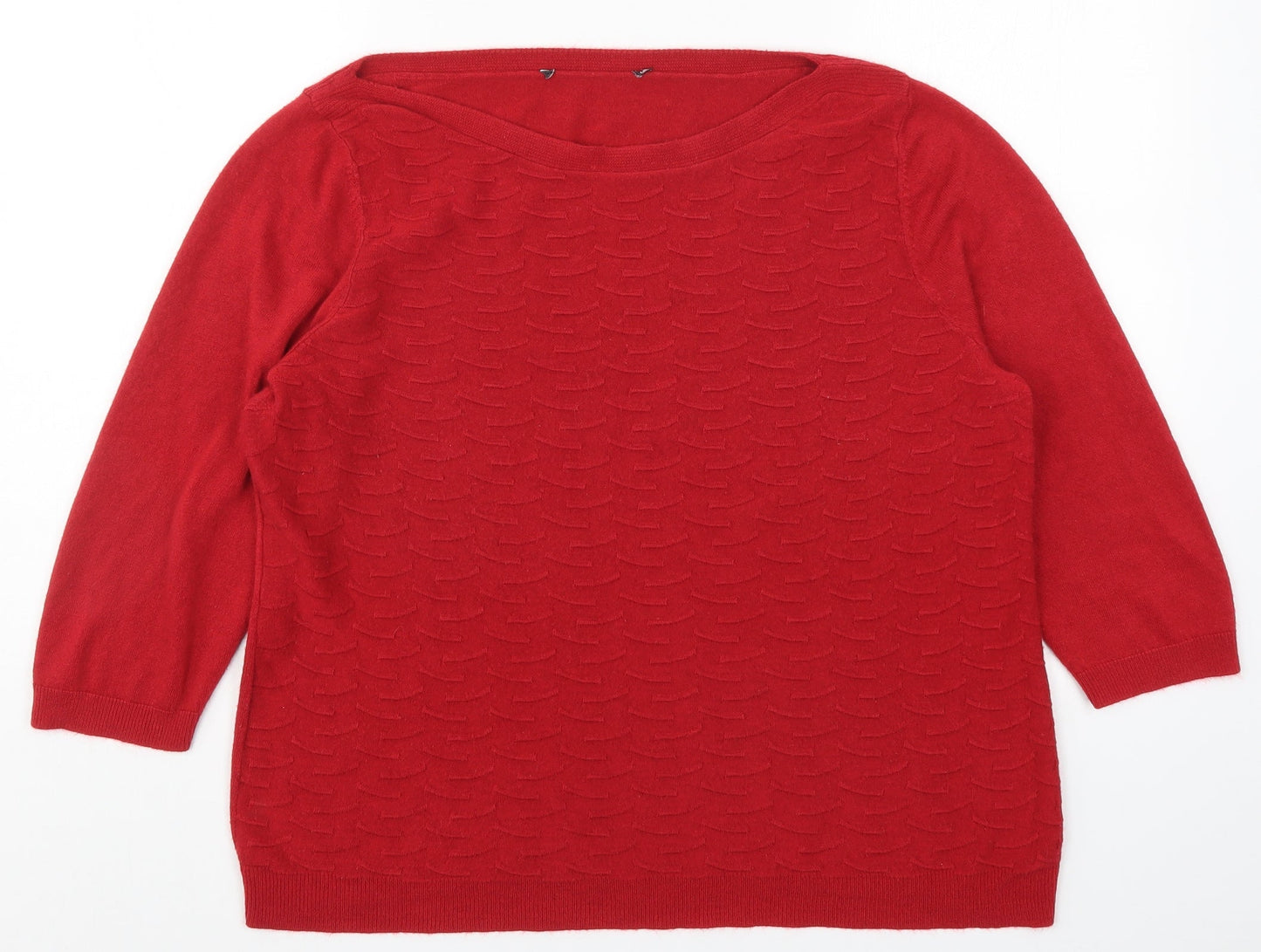 Womens UK Size 18 Preworn Red Pullover Jumper
