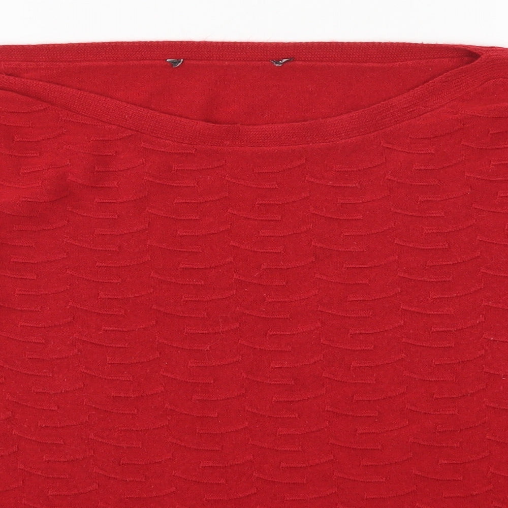 Womens UK Size 18 Preworn Red Pullover Jumper