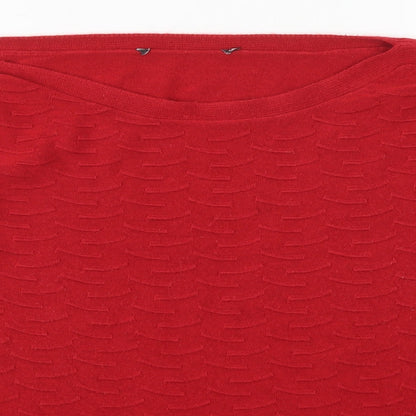 Womens UK Size 18 Preworn Red Pullover Jumper