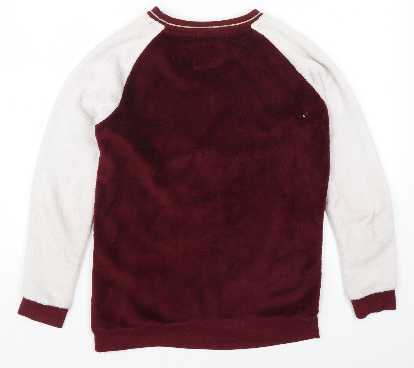 Primark Womens Red Solid  Top Pyjama Top Size 6  - Hogwarts