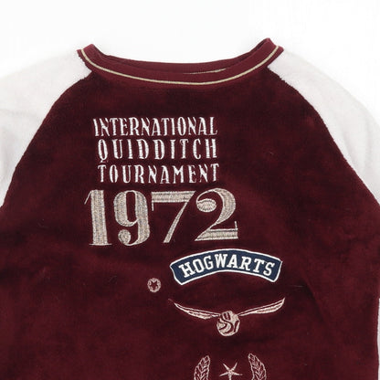 Primark Womens Red Solid  Top Pyjama Top Size 6  - Hogwarts