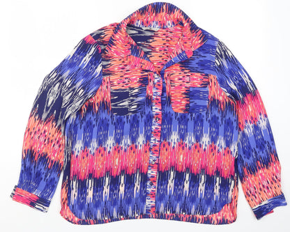 Womens UK Size 14 TU Multicoloured Basic Button-Up