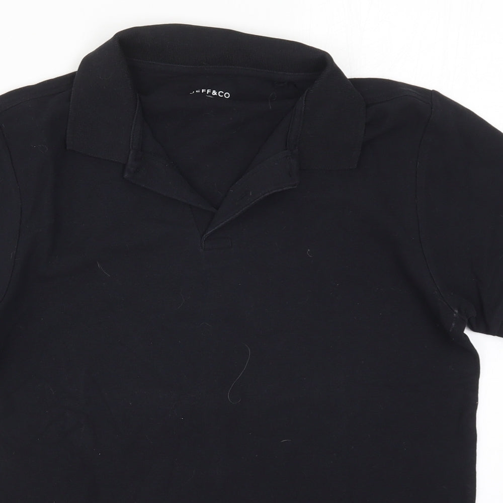Jeff & Co Mens Black    Polo Size M
