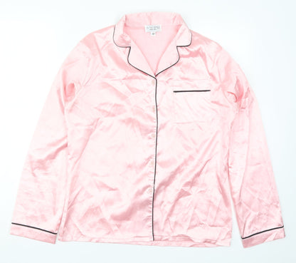 In the Style Womens Pink Solid  Top Pyjama Top Size 10
