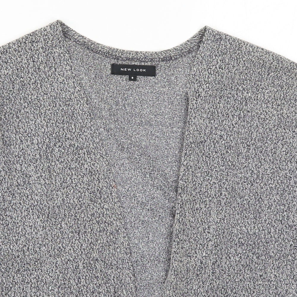 Womens UK Size 8 New Look Grey Cardigan Jumper