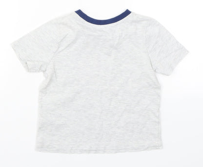 Preworn Boys Grey   Basic T-Shirt Size 4-5 Years  - Harry Potter Platform 9 3/4