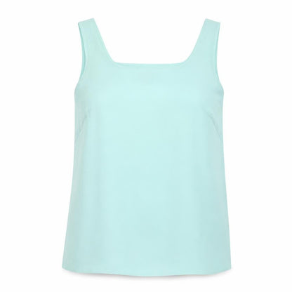Front view of decisions women’s green basic blouse, size UK 16