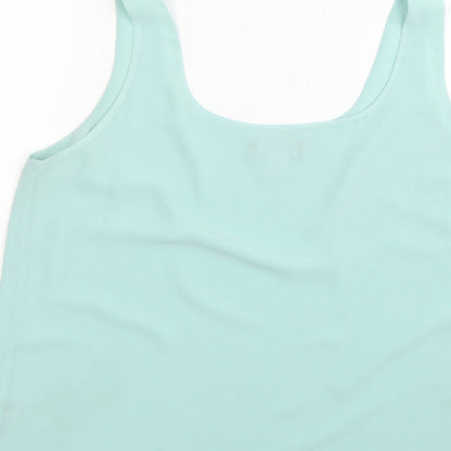 Brand and care label for decisions women’s green basic blouse, size UK 16