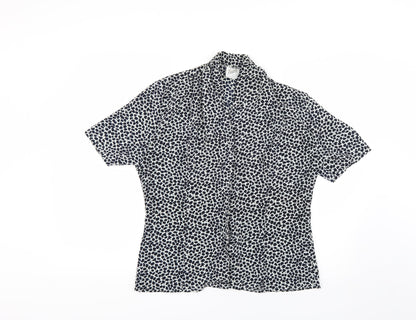 Additional front view of fable women’s multicoloured geometric basic button-up, size UK 14
