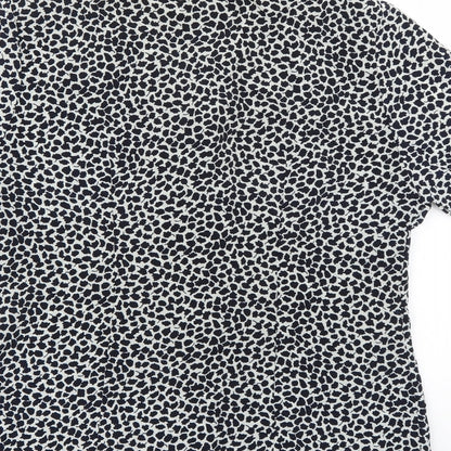 Brand and care label for fable women’s multicoloured geometric basic button-up, size UK 14