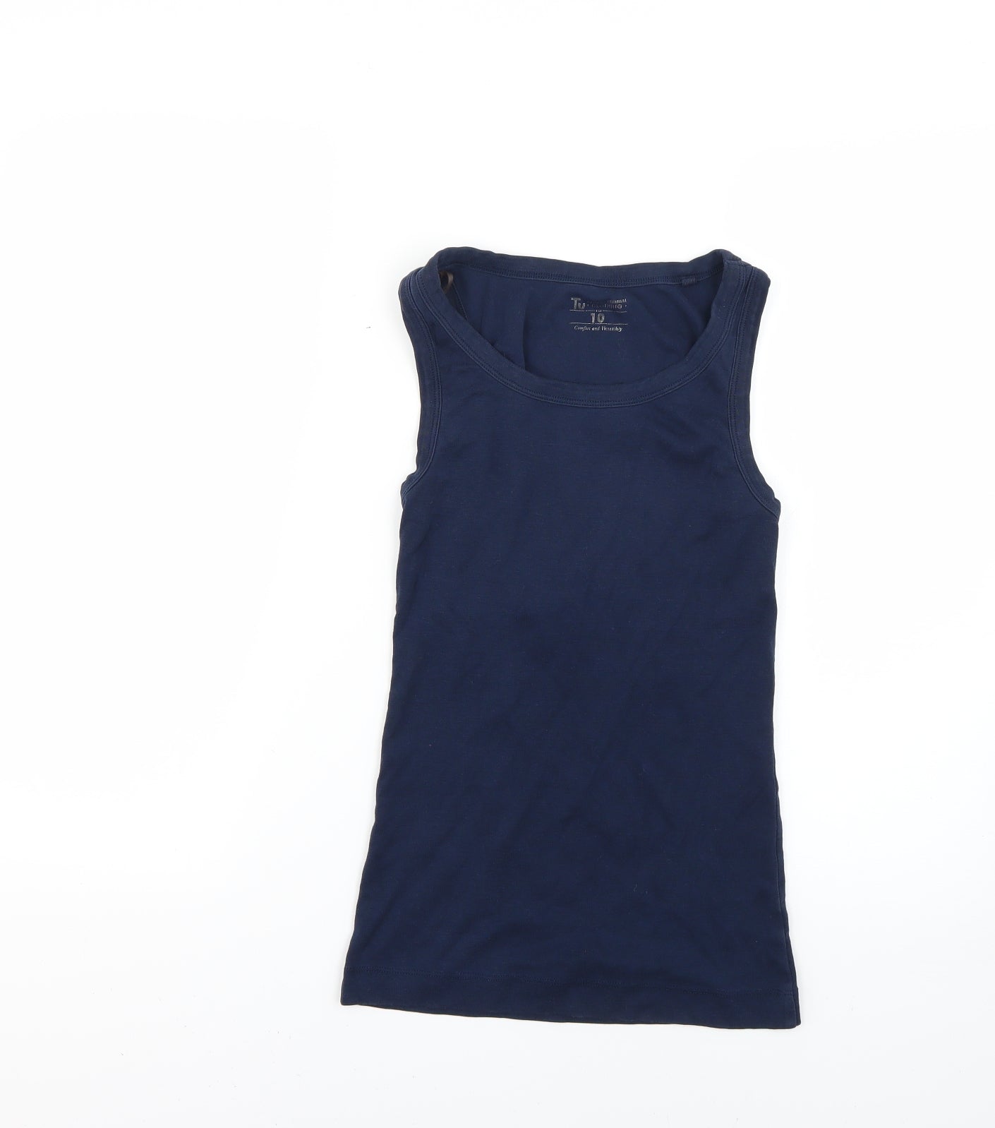 Womens UK Size 10 TU Blue Basic T-Shirt