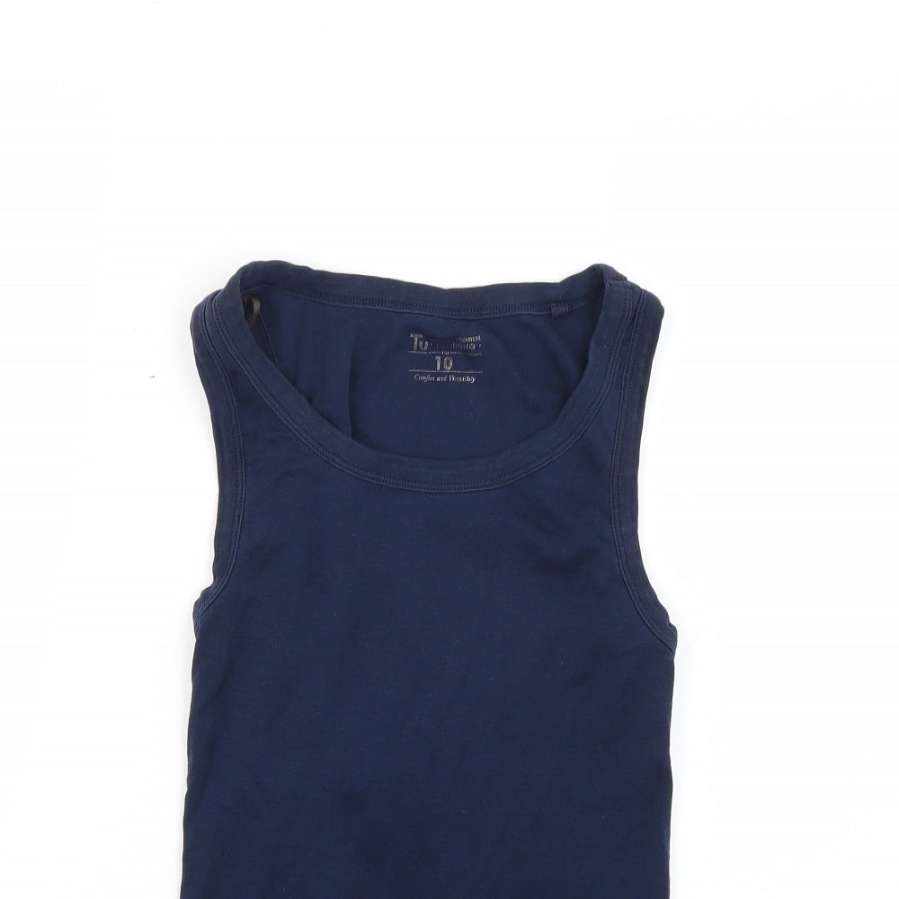 Womens UK Size 10 TU Blue Basic T-Shirt