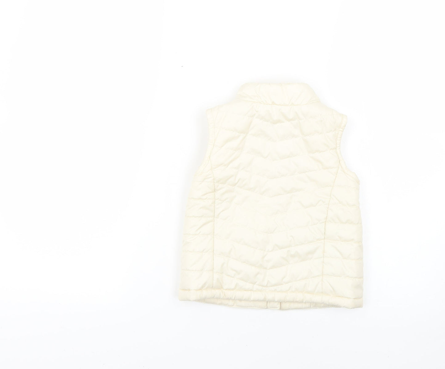 Preworn Girls Beige   Gilet Coat Size 2 Years