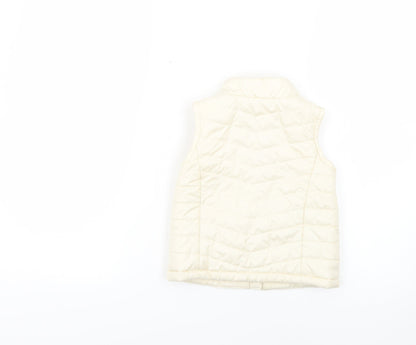 Preworn Girls Beige   Gilet Coat Size 2 Years