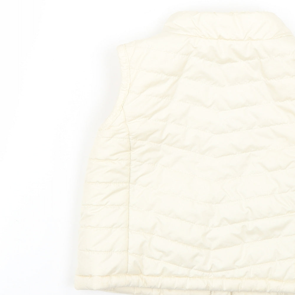 Preworn Girls Beige   Gilet Coat Size 2 Years