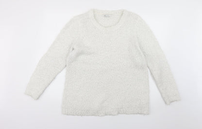 BHS Womens White   Pullover Jumper Size 18
