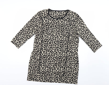Marks and Spencer Womens Multicoloured Animal Print  Jumper Dress  Size 14