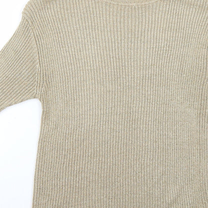 Womens UK Size XL Preworn Gold Pullover Jumper