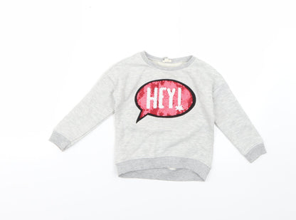 River Island Baby Grey Geometric  Pullover Jumper Size 18-24 Months