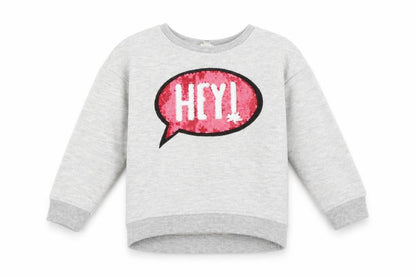 Front view of River Island Baby Grey Geometric jumper, size 18-24, Months