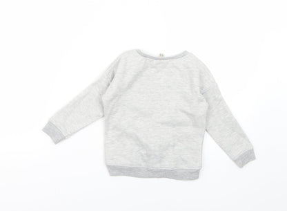 River Island Baby Grey Geometric  Pullover Jumper Size 18-24 Months