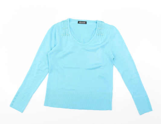 Womens UK Size S alexara Blue Pullover Jumper