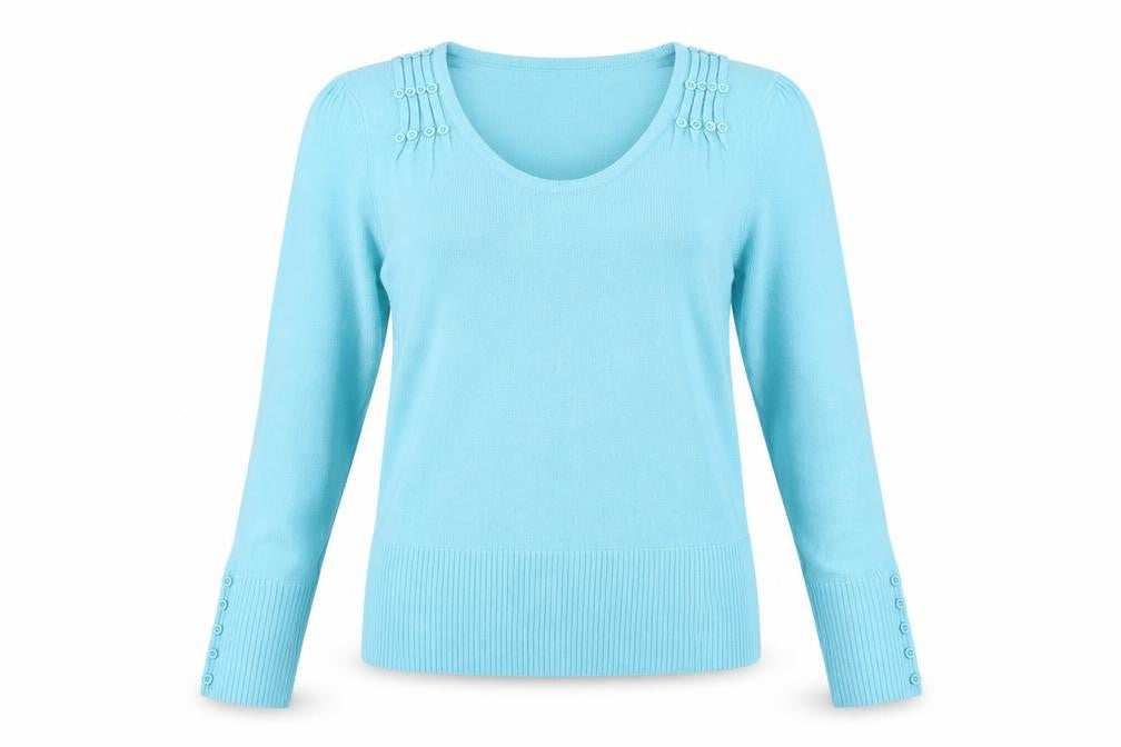 Womens UK Size S alexara Blue Pullover Jumper