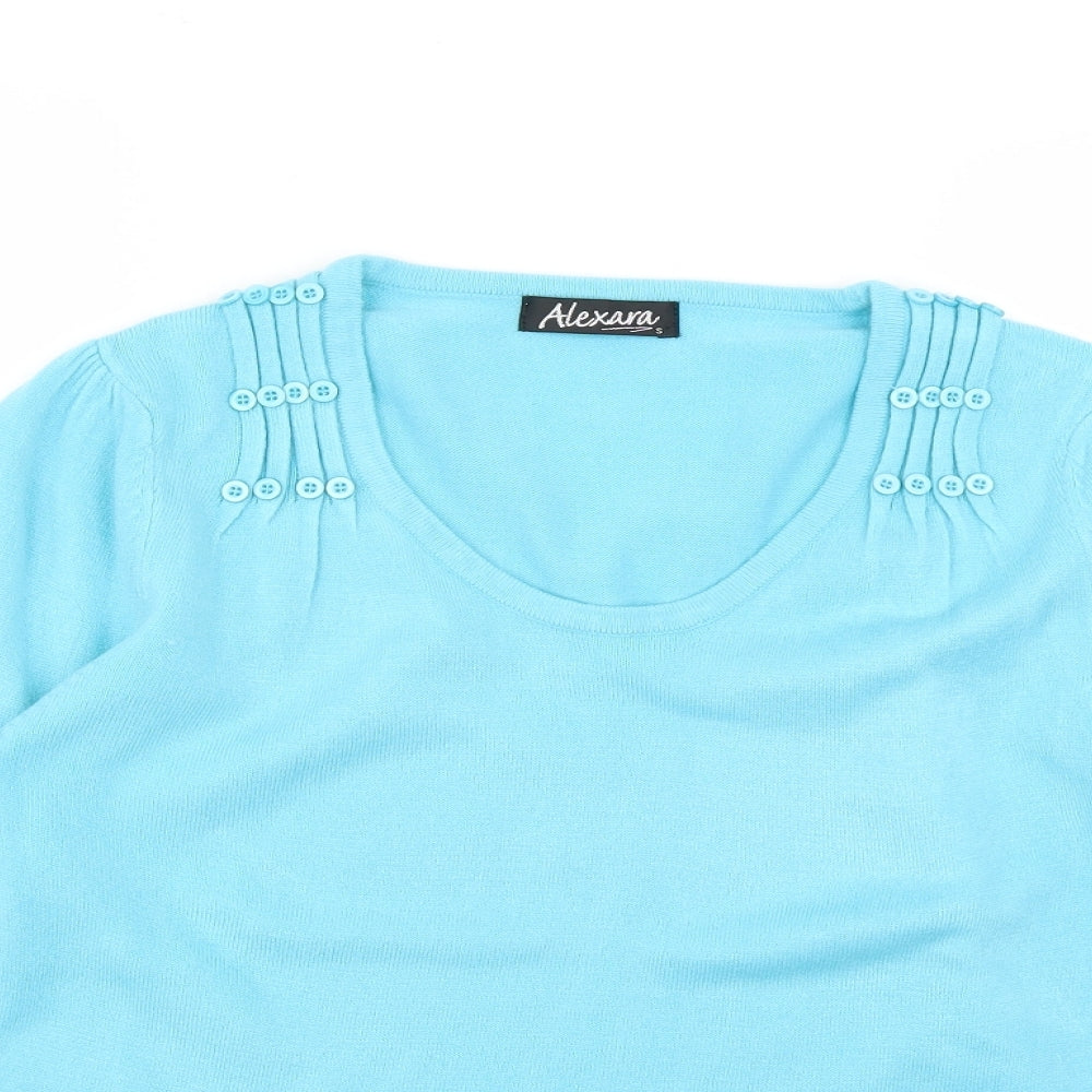 Womens UK Size S alexara Blue Pullover Jumper