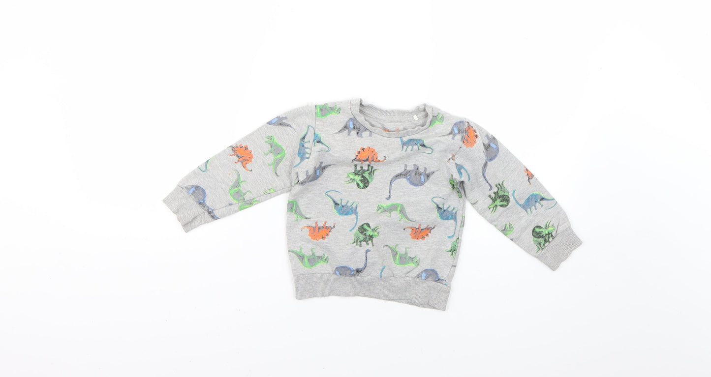 urban racals Baby Grey Geometric  Pullover Jumper Size 12-18 Months