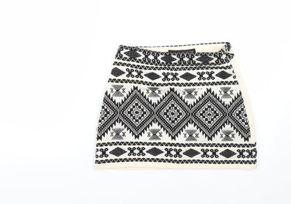 Topshop Womens Multicoloured Geometric  Mini Skirt Size 6