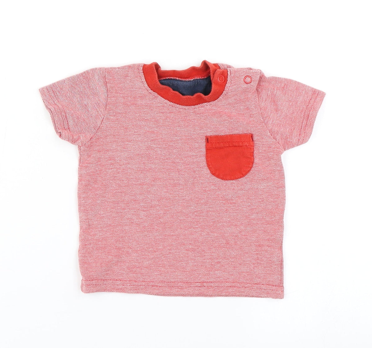 Additional front view of George boys’ red basic t-shirt, size 0-3, months