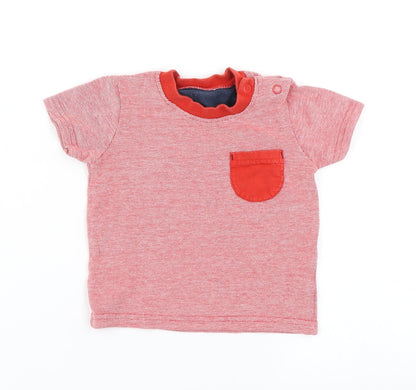 Additional front view of George boys’ red basic t-shirt, size 0-3, months