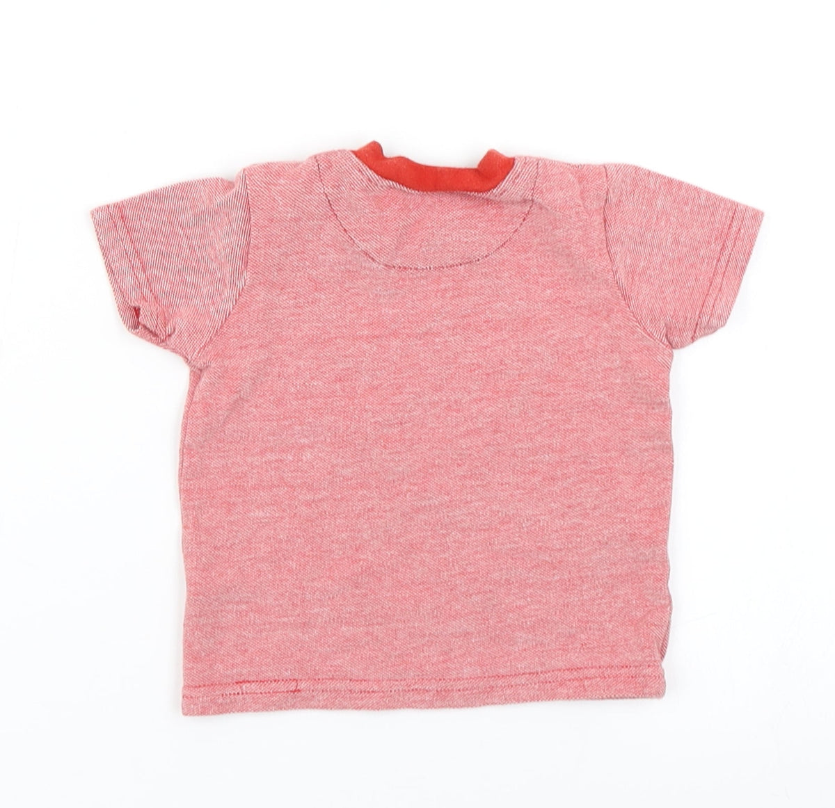 Back view of George boys’ red basic t-shirt, size 0-3, months