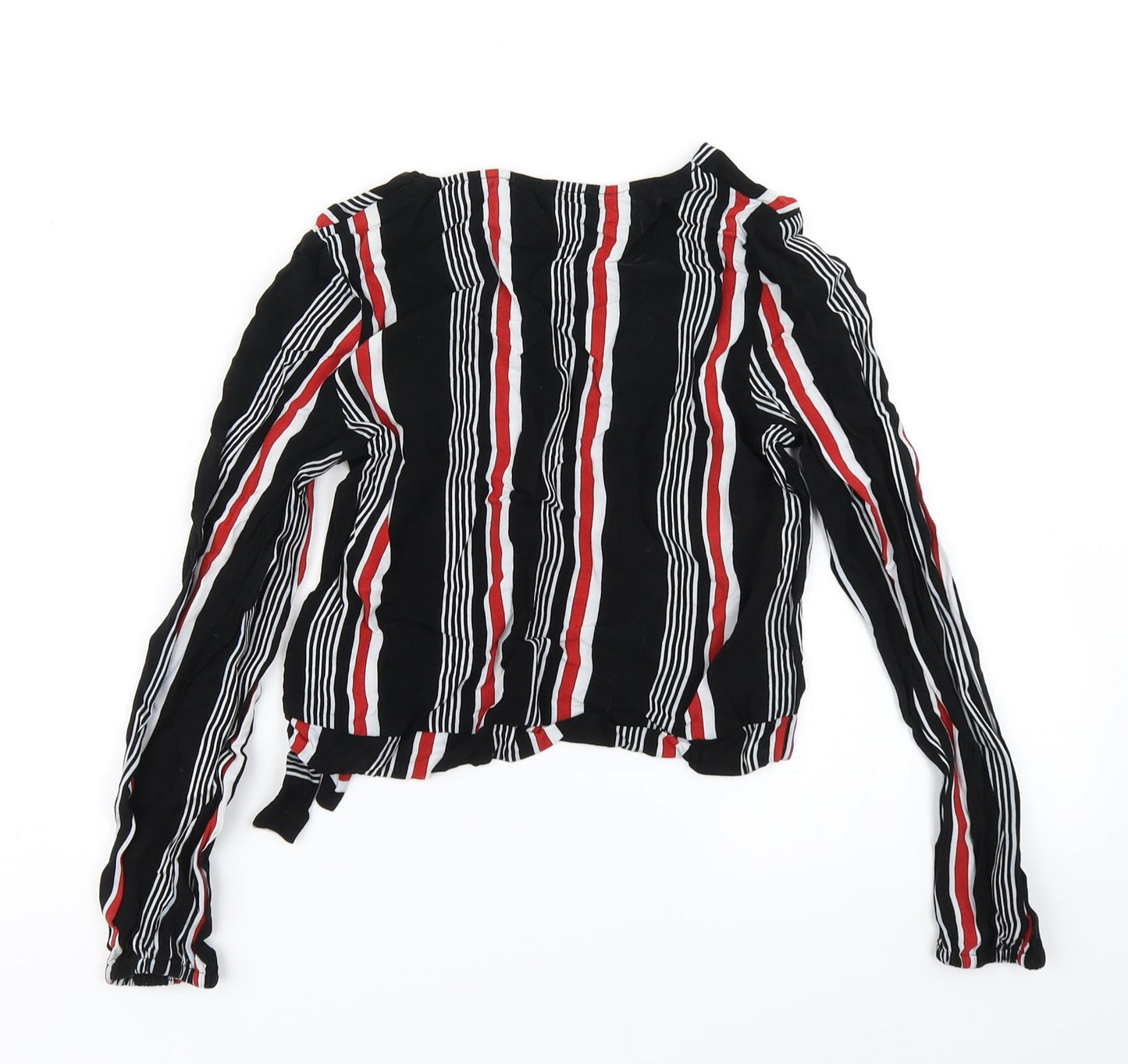 Primark Girls Black Striped  Cropped Blouse Size 10-11 Years