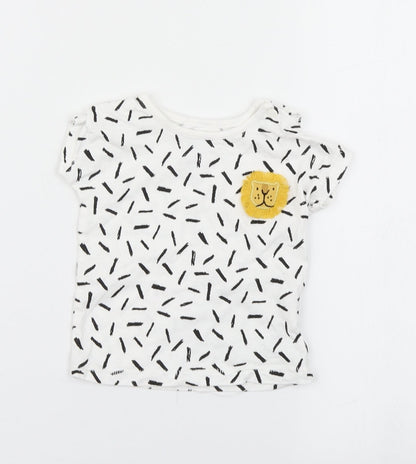 Fred & Floe Boys White   Basic T-Shirt Size 0-3 Months