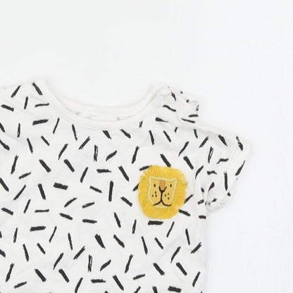 Fred & Floe Boys White   Basic T-Shirt Size 0-3 Months