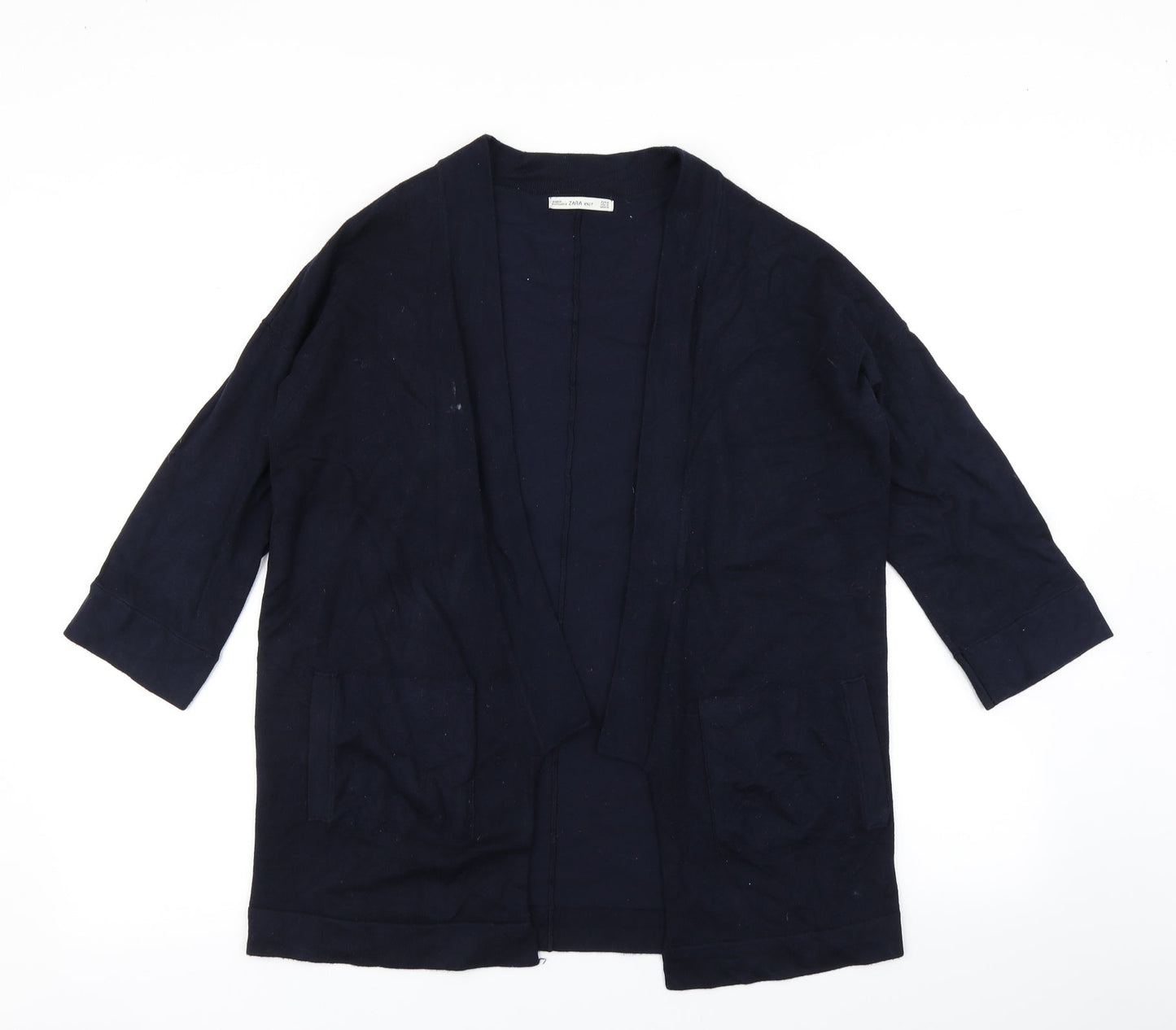 Womens UK Size S Zara Blue Cardigan Jumper