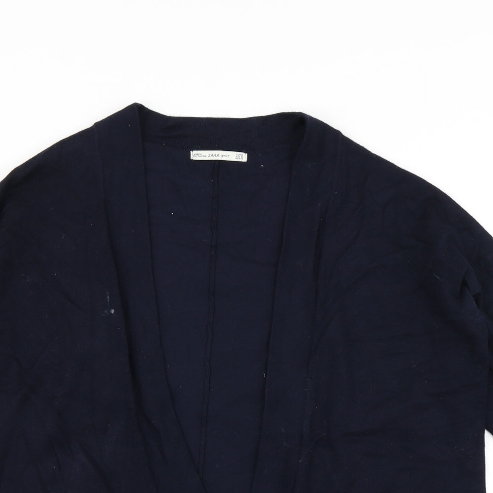 Womens UK Size S Zara Blue Cardigan Jumper