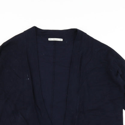 Womens UK Size S Zara Blue Cardigan Jumper