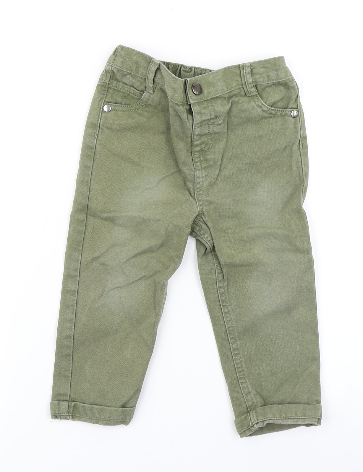 F&F Boys Green   Capri Trousers Size 12-18 Months