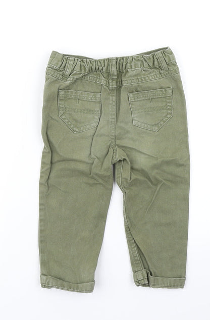 F&F Boys Green   Capri Trousers Size 12-18 Months