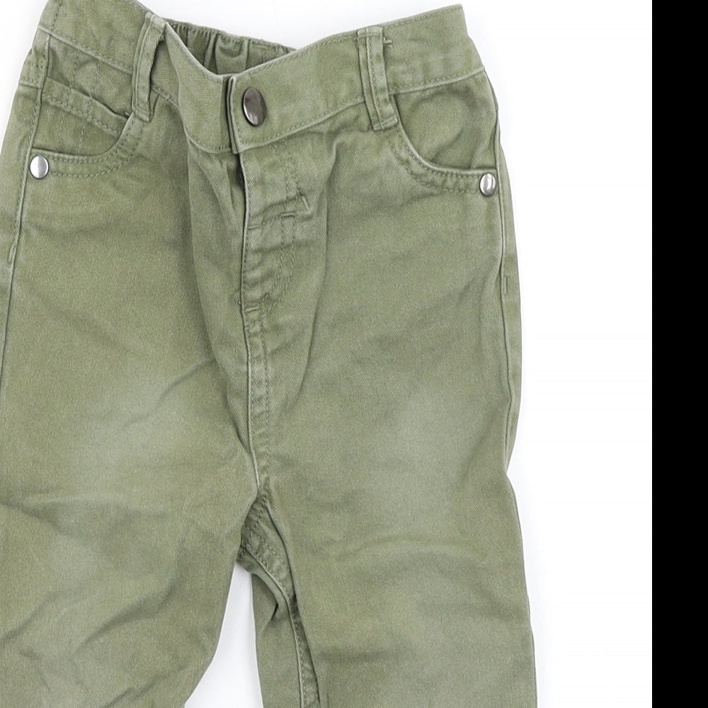 F&F Boys Green   Capri Trousers Size 12-18 Months