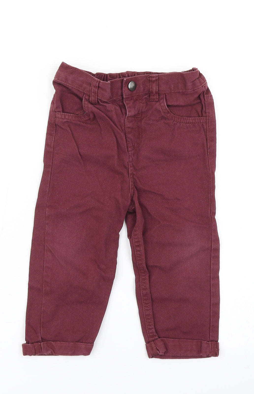 F&F Boys Purple   Cargo Trousers Size 12-18 Months