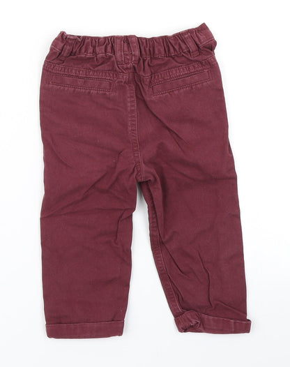 F&F Boys Purple   Cargo Trousers Size 12-18 Months