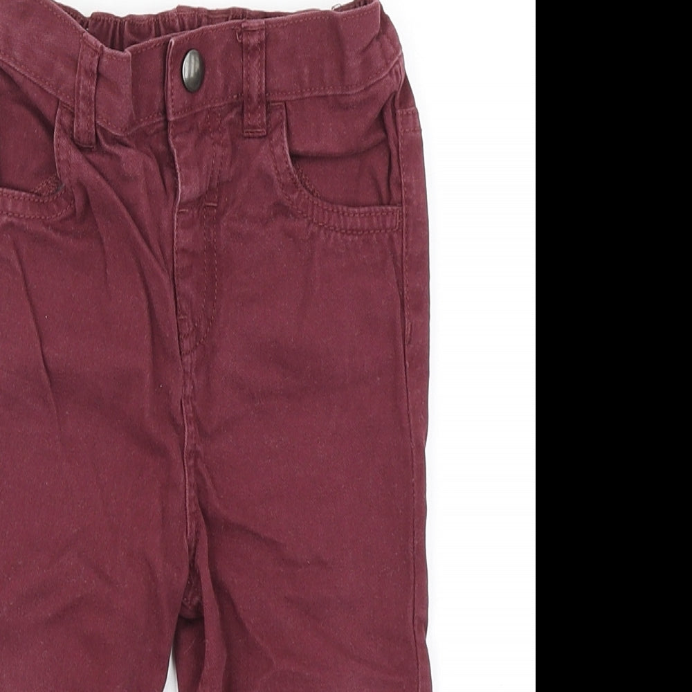 F&F Boys Purple   Cargo Trousers Size 12-18 Months