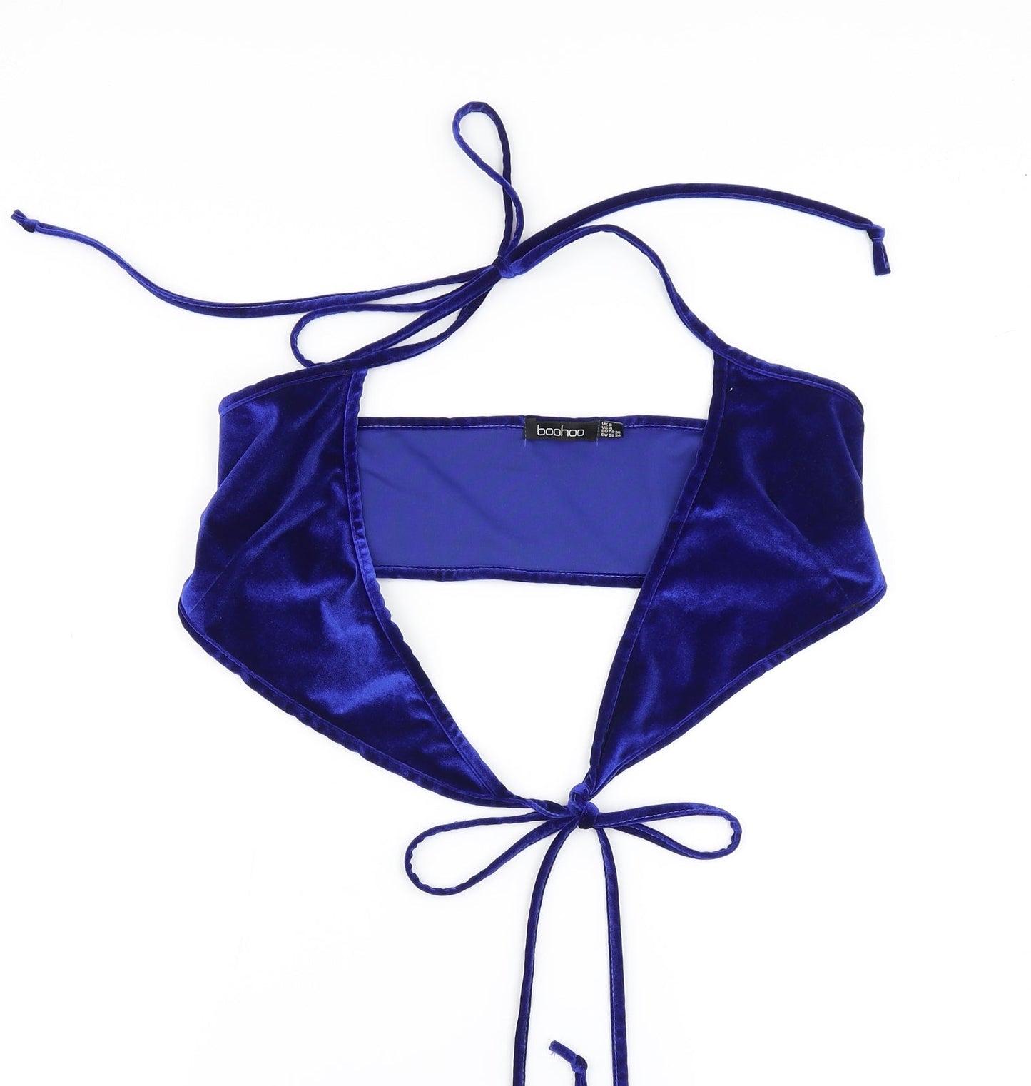 Boohoo Womens Blue   Cropped T-Shirt Size 8